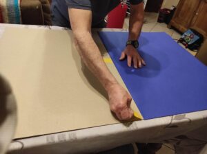 panneau de grenoble , la phase découpe